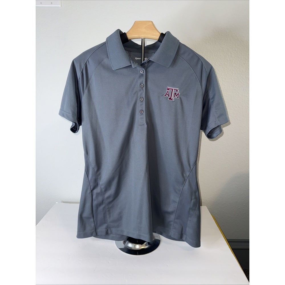 Sport-Tek Texas A&M Aggies Women's Gray Polo Shirt Size‎ L